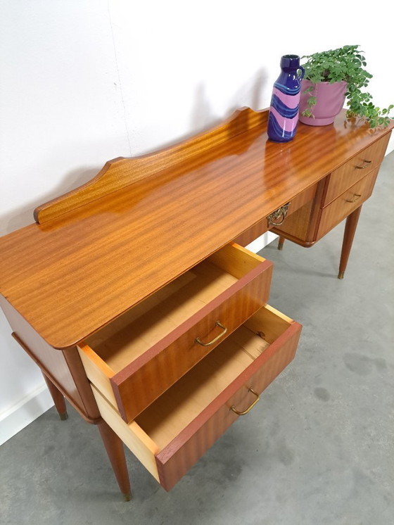 Image 1 of Side table with drawers and brass details from Sweden, children's desk
