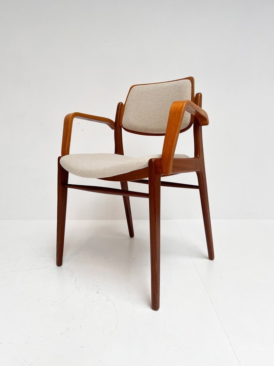 Image 1 of Juego de 4 sillas Hartmut Lohmeyer retapizadas para Wilkhahn, década de 1960.