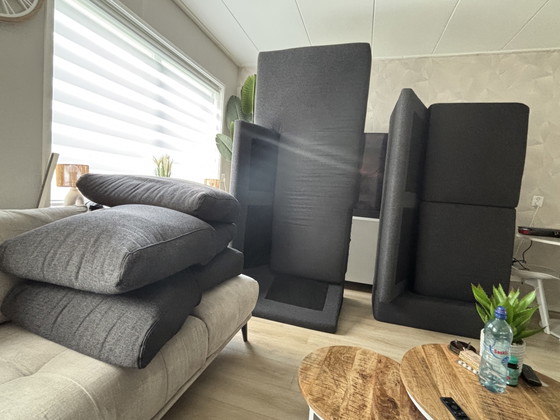 Anthrazitfarbenes Ecksofa (rechts) – Polyester (photo 9 of 9)