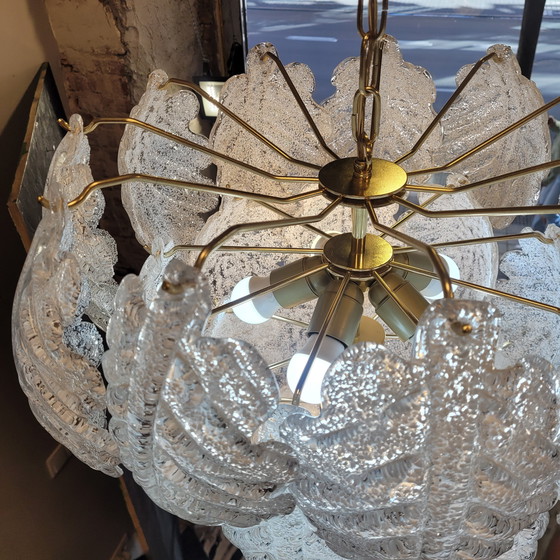 Image 1 of Lámpara de Techo / Chandelier, Mazzega, Cristal de Murano y Metal, 60’-70’s – Italia