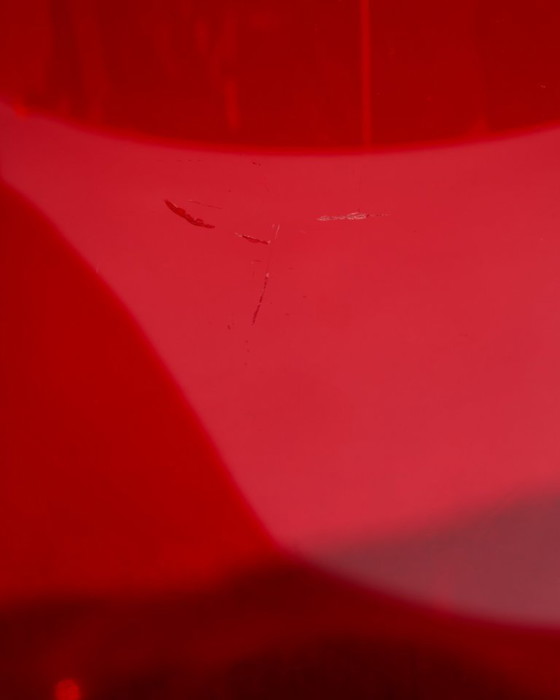 Image 1 of Hirschberg “Kalabasse” Ruby Red Sculptural Glass Vase Duo Wilhelm Braun-Feldweg