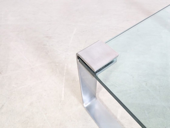 Image 1 of Mesa de centro clásica Peter Draenert 1022, mesa cuadrada de vidrio