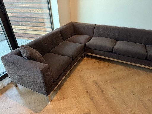 Minotti hoekbank met originele stof
