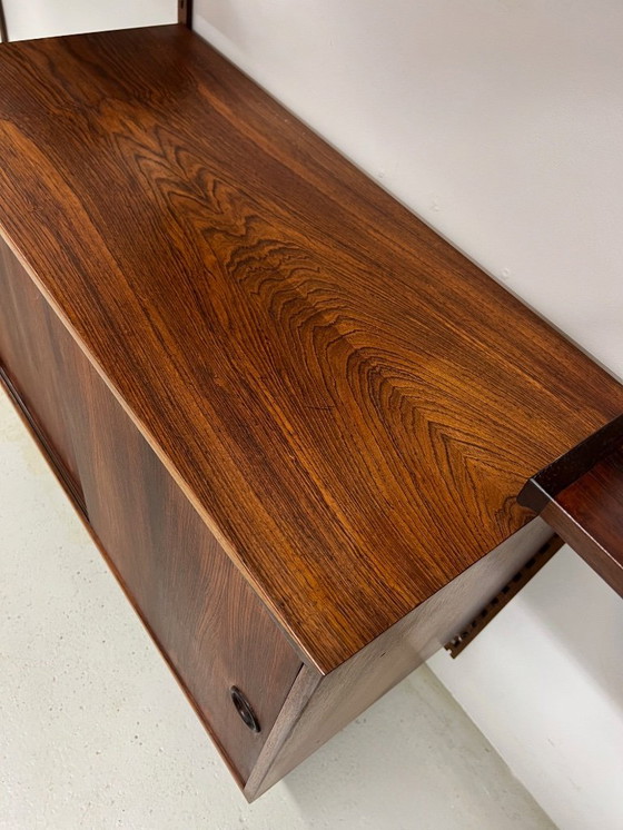 Image 1 of Sistema a parete modulare in palissandro di Kai Kristiansen per Feldballes