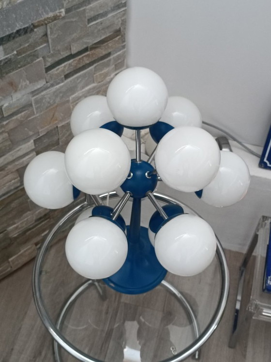 Image 1 of Important Sputnik Atomic Lamp with 12 Globes, 1970s