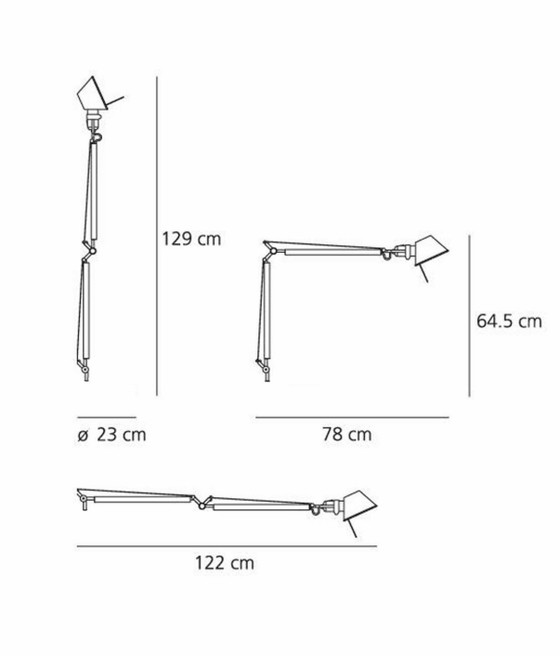 Artemide Tolomeo Classic LED, Original Designer Lamp with Table Clamp, Table lamps, Aluminium, Silver (photo 3 of 5)