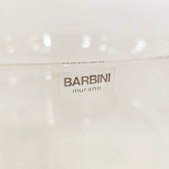 Image 1 of Centro de mesa de Murano de Barbini con soportes internos para rosas flotantes.
