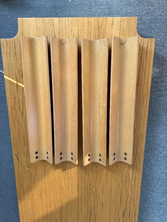 Image 1 of 6 x stripstoelen en tafel van Gijs Bakker