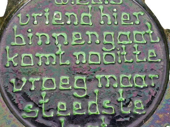 Image 1 of W.C. Brouwer - Inscription Plate - Brouwers Aardewerk NV - Leiderdorp - 1910