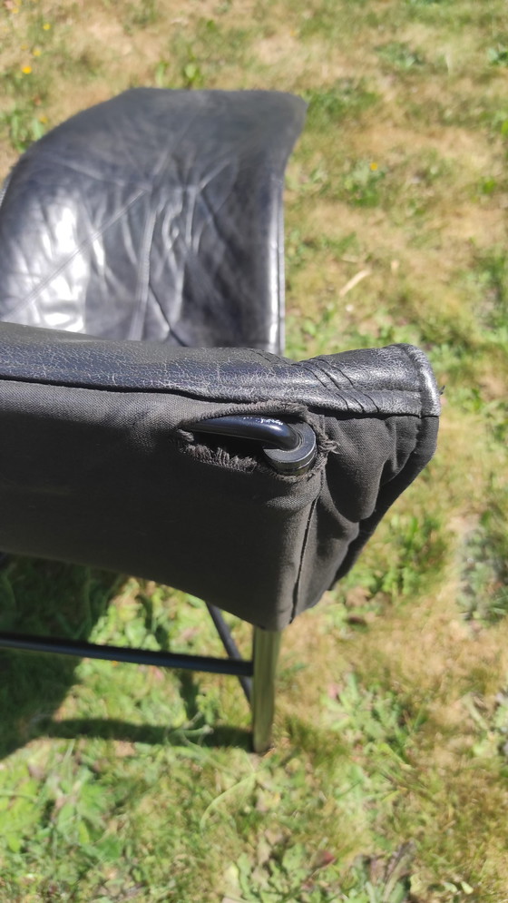 Image 1 of Vintage Skye Lounge Chair in Black Leather by Tord Björklund for Ikea, 1980s