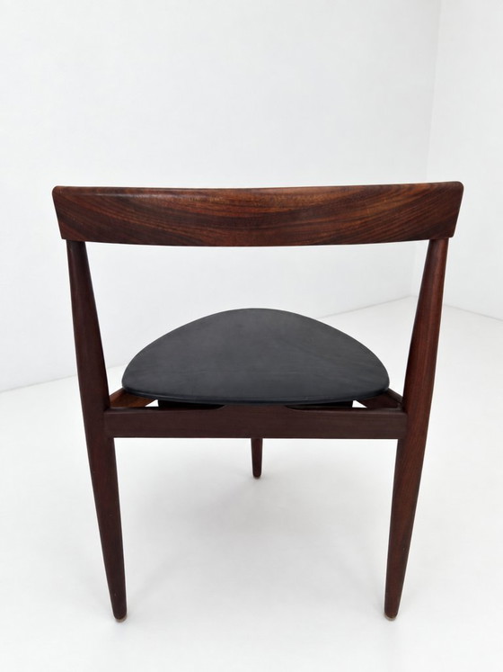 Roundette Teak Dining Chair by Hans Olsen for Frem Rojle, 1960s – Leather, Wood (photo 24 of 24)