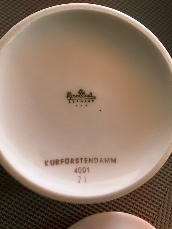 ¡Colección de porcelana Rosenthal Berlin Kurfürstendamm de Cuno Fischer! ¡Blanco/Dorado! ¡Mediados de siglo! (photo 6 of 8)