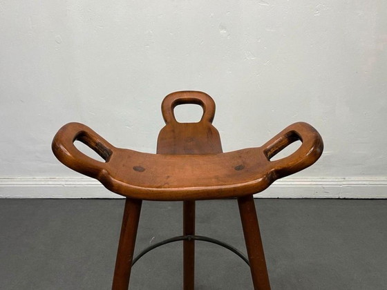 1/12 Sergio Rodrigues Confonorm Marbella Sgabello da bar anni '70 – Sgabelli da bar, Metallo, Legno (photo 19 of 19)