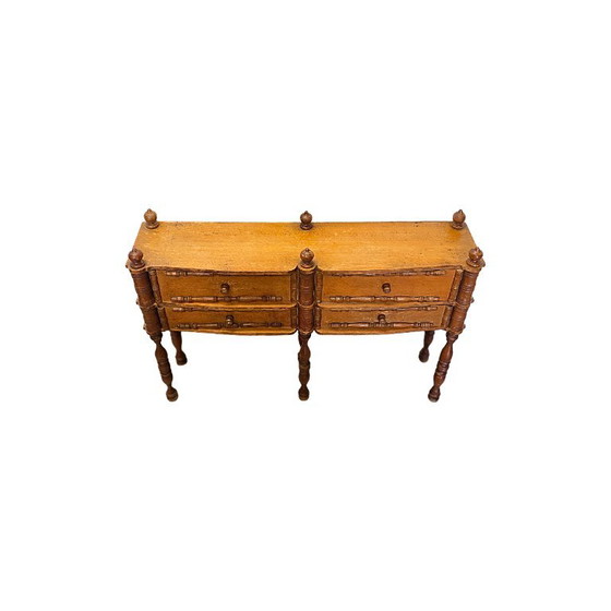 Oude Franse Wandmeubeltje Met Laden, 1e Helft 1900 – Wandkast, Wood (photo 5 of 6)