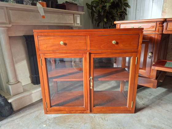 Image 1 of Set completo per ufficio, scrivania bifacciale, mobiletto portaoggetti, libreria, cassettiera/vetrina