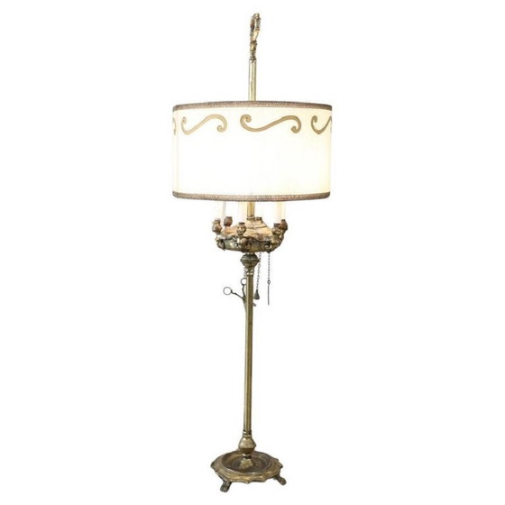 Image 1 of Lampadaire en laiton de style antique, années 1960