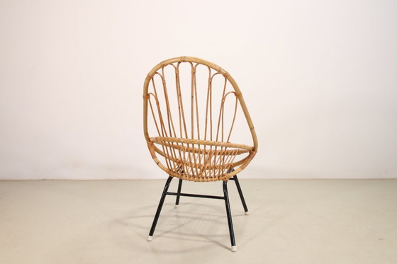 Image 1 of Chaise vintage en rotin de Rohe Noordwolde