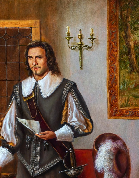Original Oil Painting Aramis's Golden Dreams - Based on A. Dumas's "The Three Musketeers" (photo 5 of 7)
