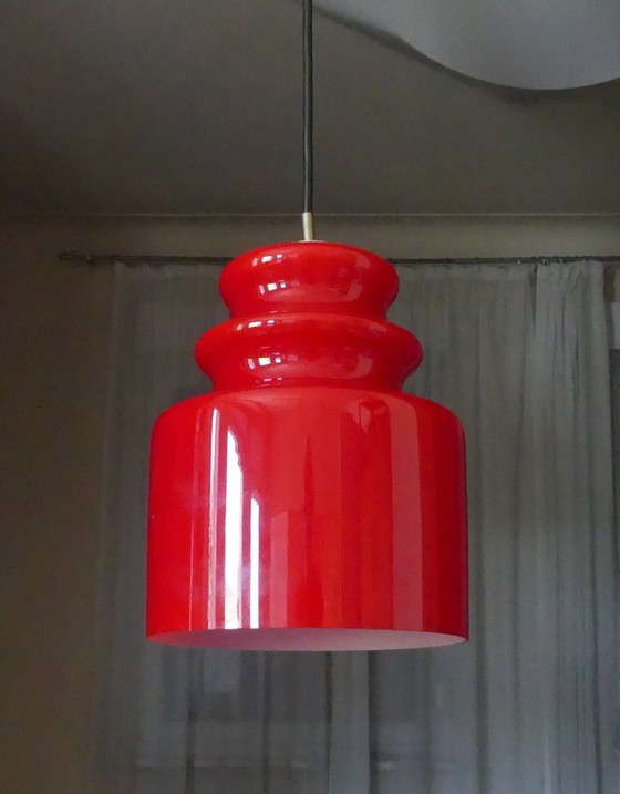 Image 1 of Peill&Putzler ceiling lamp red 1970s UK1aEb