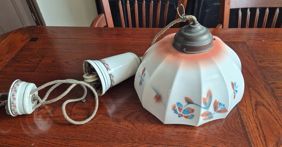 Image 1 of Atmospheric authentic hanging lamp from the 19th century