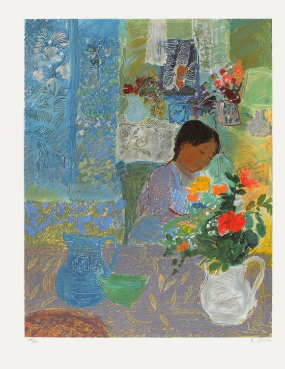 Image 1 of Nancy DELOUIS Rêve de petite fille I Litografia firmata 1990