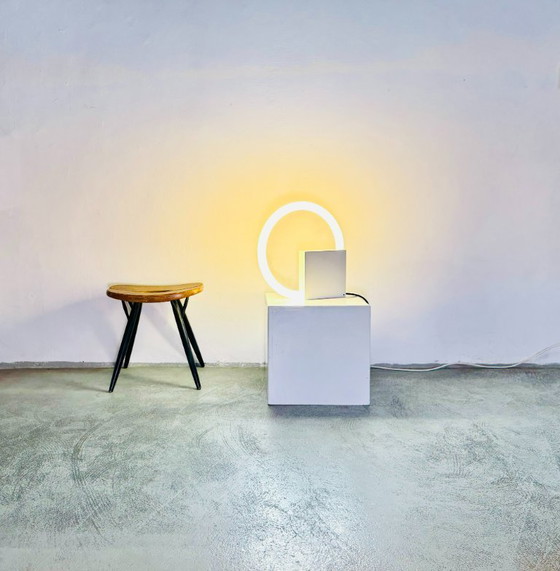 Image 1 of Extremely rare TC6 table lamp by Aldo van den Nieuwelaar for Nila Lights (early 1970s) with original label