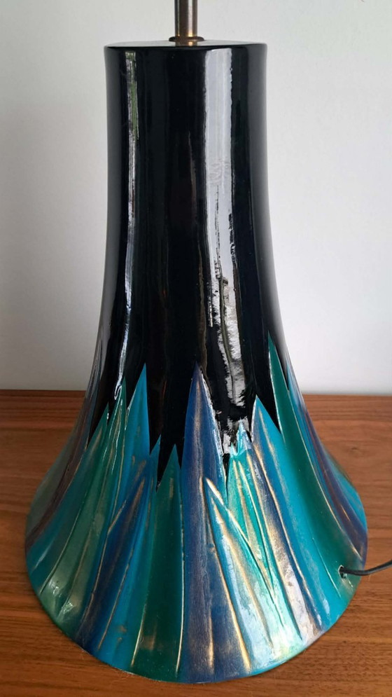 Image 1 of Ensemble de 2 lampes de table vintage « Lampe Etna » – L'eau Vive S.A. Belgique – Style moderne du milieu du siècle – Design bel