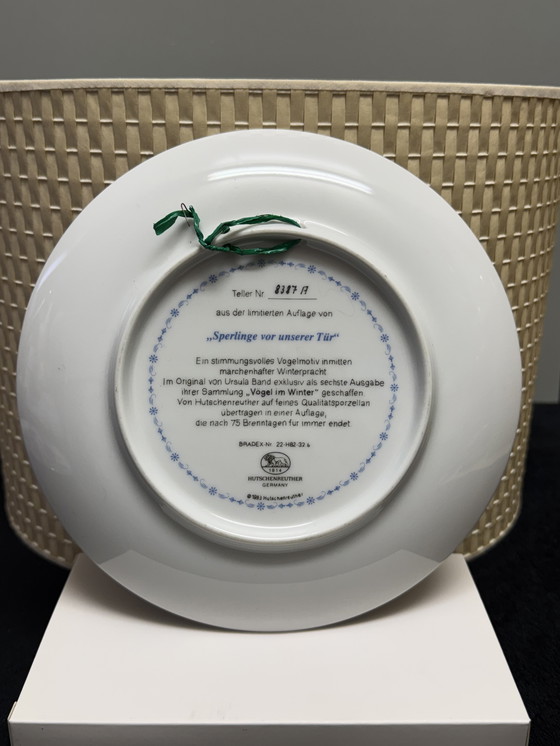 Image 1 of 🐦 „Vögel im Winter“ | Handbemalte Porzellanteller für Sammler | Hutschenreuther | Limitierte Auflage | Neuwertiger Zustand