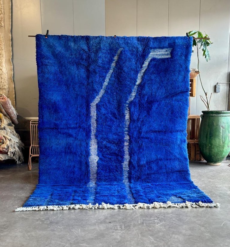 Blue Handmade Moroccan Rug 210x300 cm | €678 | Whoppah