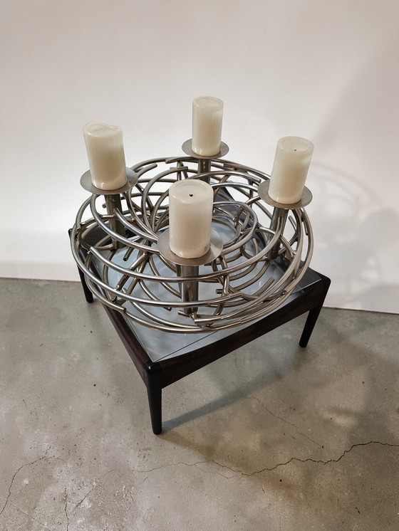 Image 1 of Traum Designer Fink Manufaktur Luxus Dekokranz Weihnachtskranz Kerzen Kranz Kerzenständer