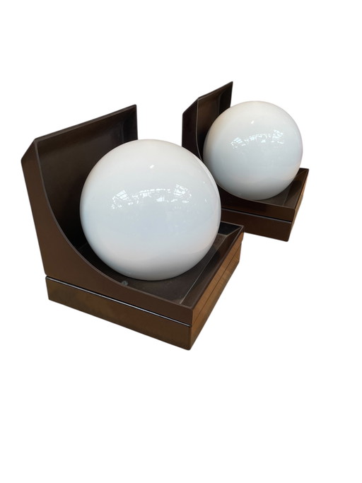 Paar vintage Raak wandlampen, bakelieten lampen uit de jaren 70