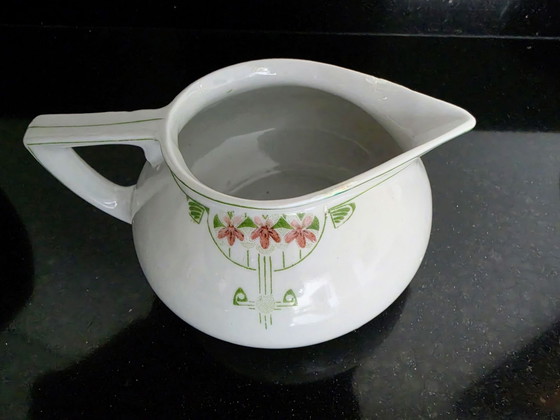 Jugendstil, Chris van der Hoef, Ciotole da colazione decoro 410, Porcellana, Verde (foto 10 di 13)