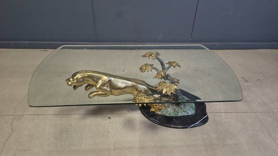 Image 1 of Brass jaguar coffee table, 1970s