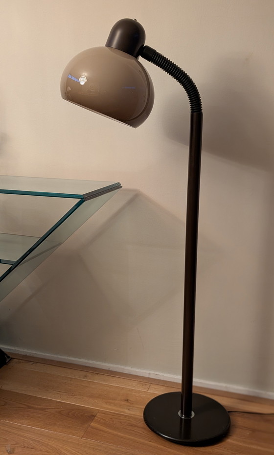 Image 1 of Lampada da terra a forma di fungo in stile Mid-Century Modern Space Age di Hala Zeist, colore marrone.