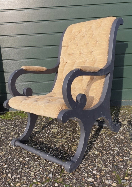 Fauteuil Chesterfield Peinture à la craie – Textile, Wood (photo 3 of 8)