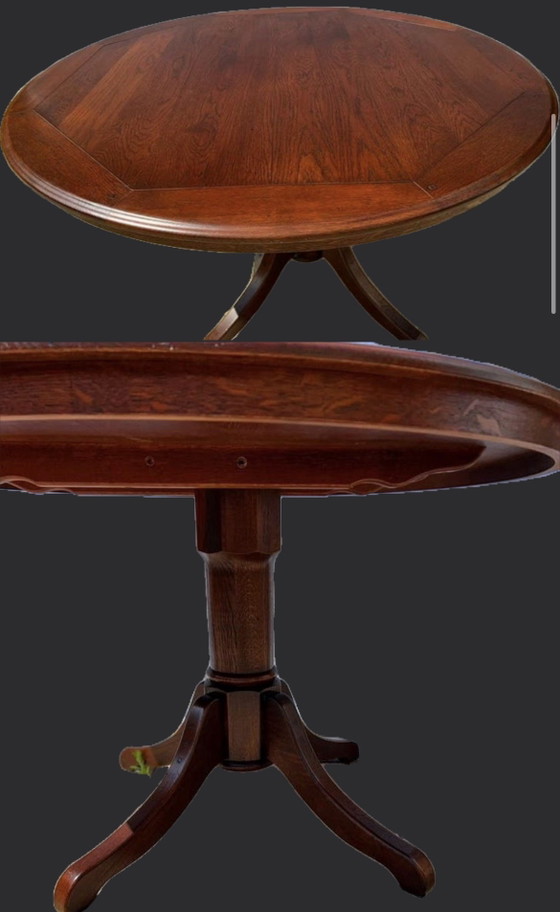 Image 1 of Cherry wood Art Nouveau dining table 130cm