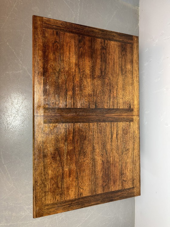Image 1 of Iconic Mid-Century Sliding Bar Coffee Table in Solid Rosewood with Concealed Bar Compartments by E. Pedersen, Denmark 1960s.