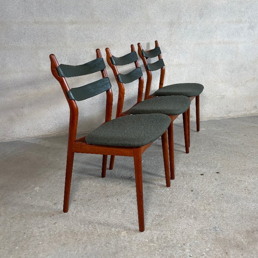 3x sedie da pranzo Helge Sibast — Sibast Møbler 1957 – eetkamerstoelen, Wood