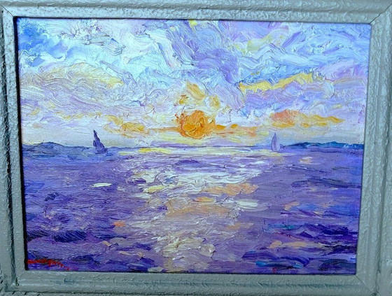 Image 1 of Johannes Dijkstra 'Paterswoldsemeer' oil on panel