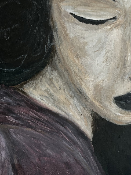 Image 1 of Abstract schilderij 60/90 van een vrouw