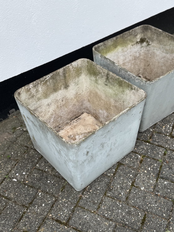 Image 1 of Pair of Willy Guhl Square Planters