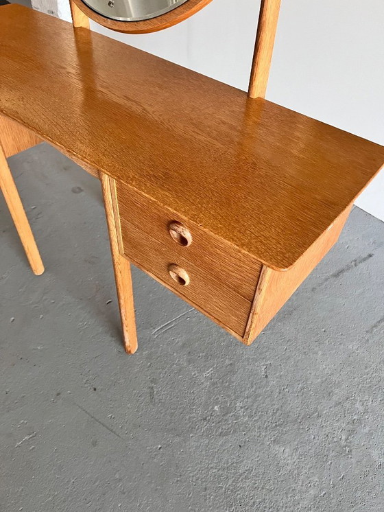 Image 1 of Oak dressing table with mirror, Norway, 1970s