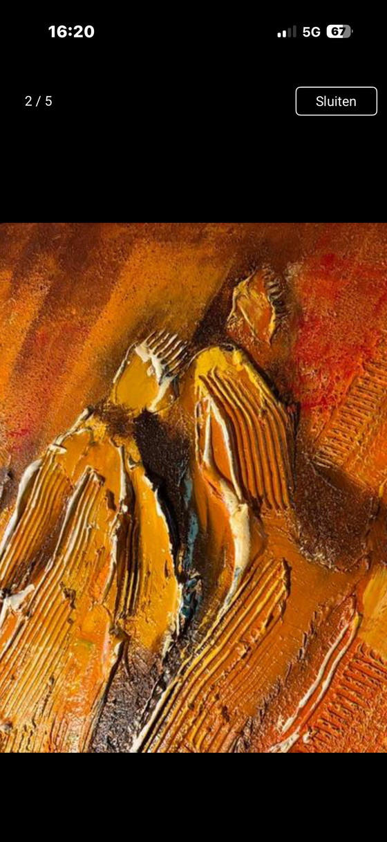 Image 1 of Groot moderno schilderij met Warme kleuren