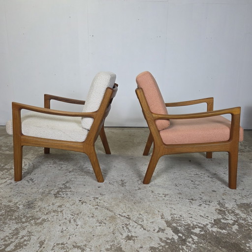 Deux fauteuils lounge danois vintage Ole Wanscher « Senator » des années 1960