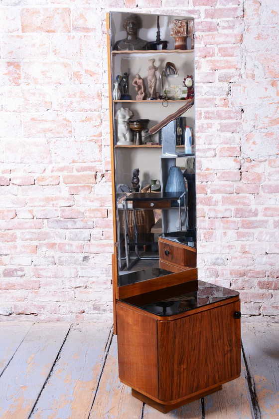 Restored Art Deco Dressing Mirror, by J. Halabala for UP Zavody, Czech, 1940s, Dressing tables, Glass, Wood (photo 13 of 18)