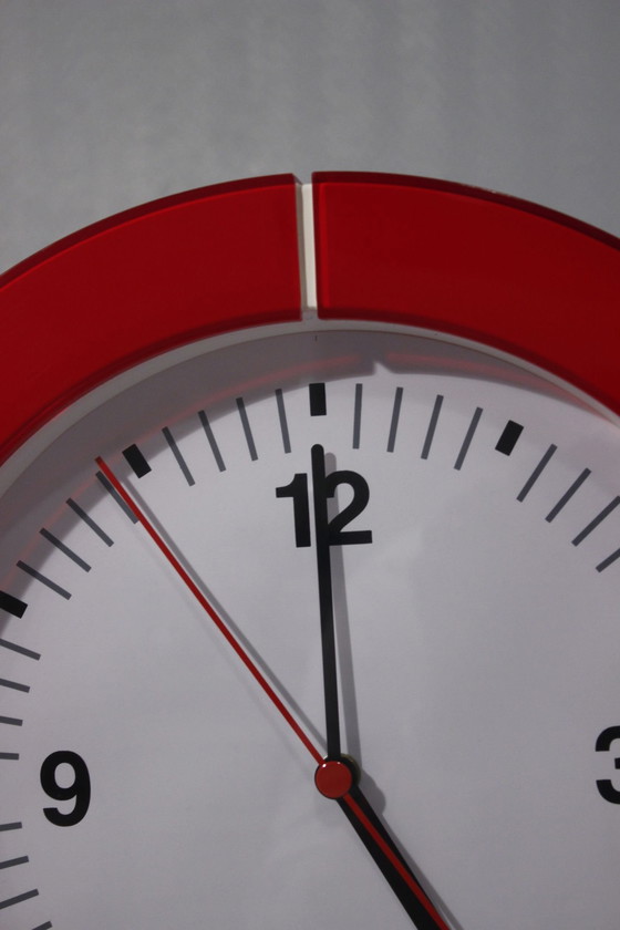 Image 1 of Large Vintage Wall Clock GUZZINI Design Furio Minuti Italy 1990s