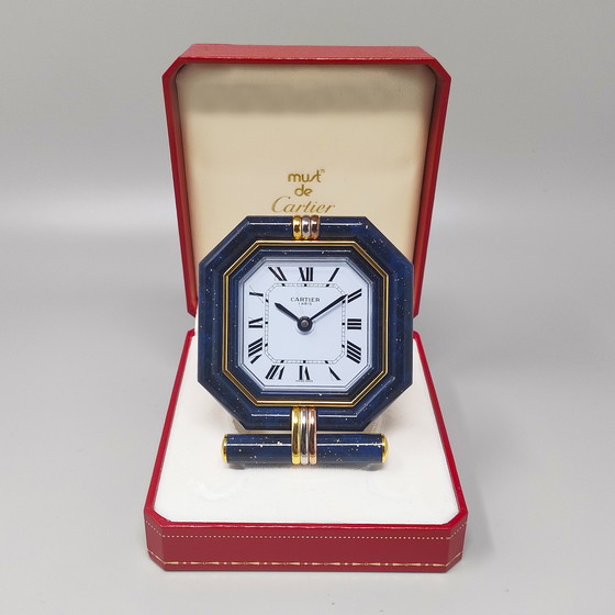 Image 1 of 1980S Gorgeous Cartier Alarm Clock Pendulette. Made In Swiss