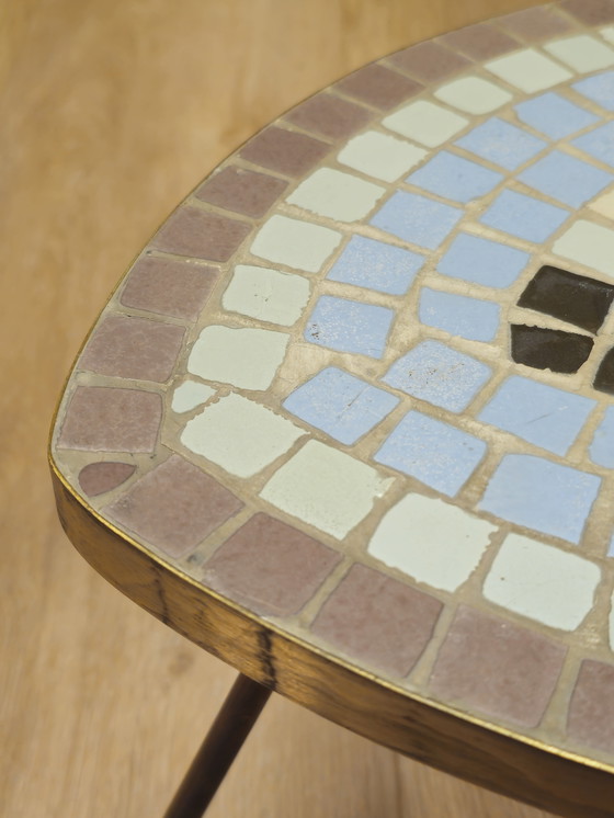 Image 1 of Vintage Mosaic Side Table Plant Table Table