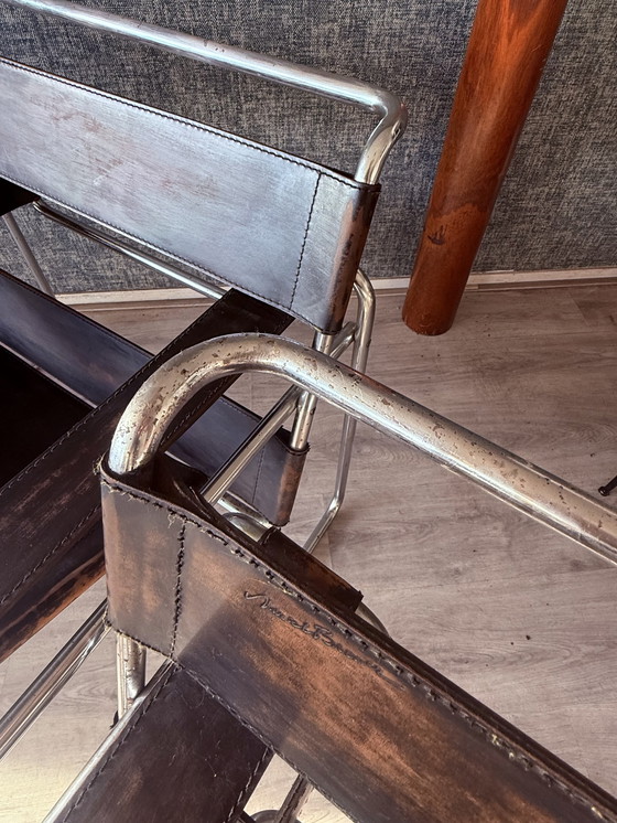 Image 1 of 2 vintage Gavina/Knoll Wassily Model B3 fauteuils, circa jaren 60