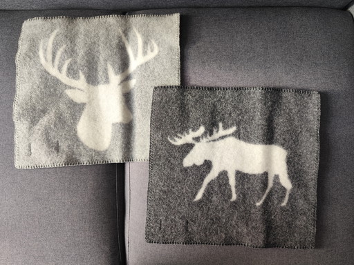 Original Norwegian 🇳🇴 Moose seat cushions – 100% wool, high quality (2 pieces)